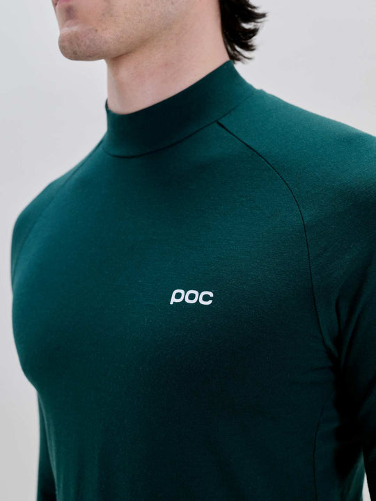 Załaduj obraz do przeglądarki galerii, Koszulka termoaktywna POC M's Layer Merino Mock Neck Jersey - Pargasite Green