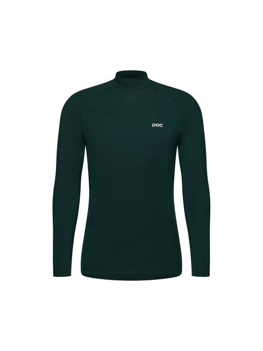 Załaduj obraz do przeglądarki galerii, Koszulka termoaktywna POC M's Layer Merino Mock Neck Jersey - Pargasite Green
