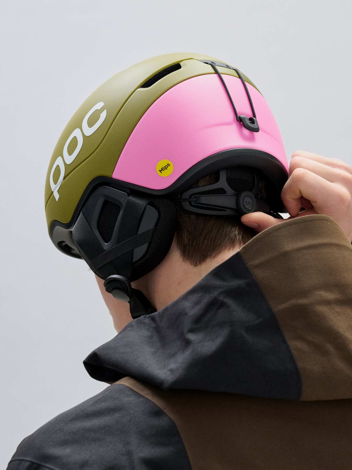 Kask narciarski POC Obex Contour - Olivine Green Matt/Thulite Pink Matt